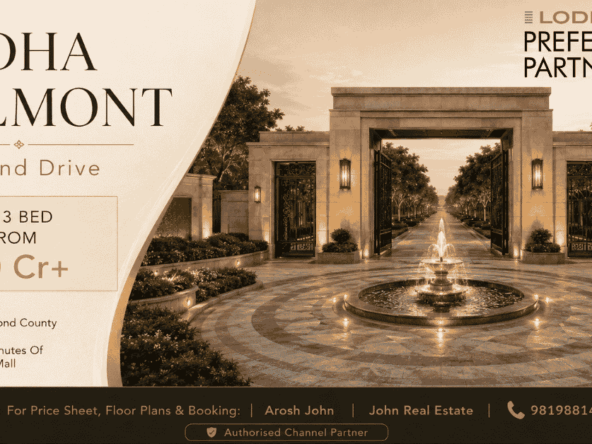 Lodha Belmont Richmond Drive premium 3 Bed homes from ₹1.70 Cr inside Richmond County with booking assistance by Arosh John John Real Estate